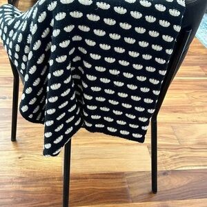 Madison 88 Home Black and Cream Knit Throw from Anthropologie. Like new.